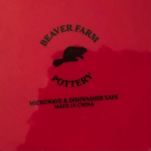 Large Red Beaver Farm Pottery Vegetable Dish - Picture 4 of 4